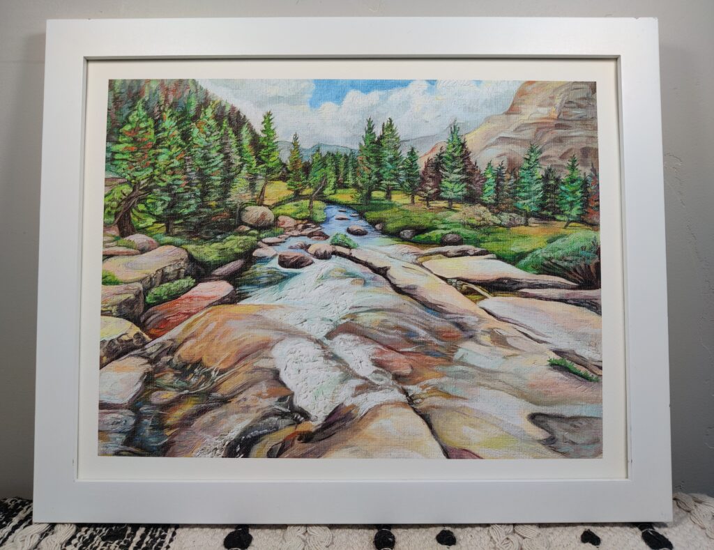 Framed print of Piute Creek in Slide Canyon in the Hoover Wilderness of the Sierra Nevada